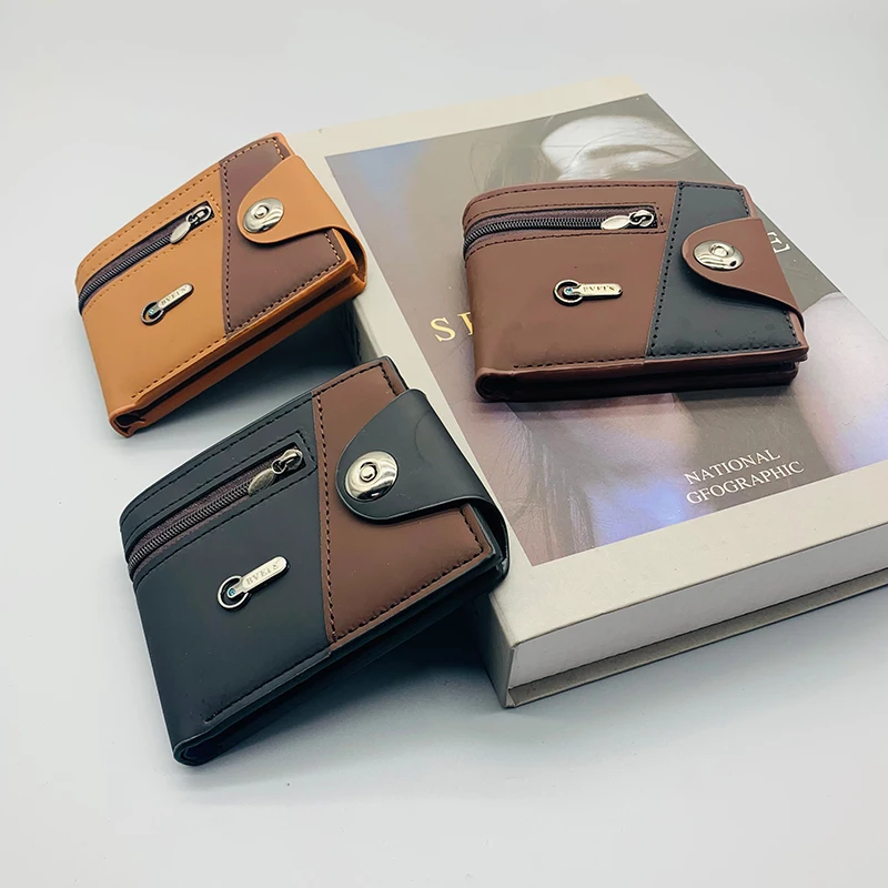 Прямая продажа с китайской фабрики, индивидуальные высококачественные кошельки RFID с одной магнитной пряжкой, кожа