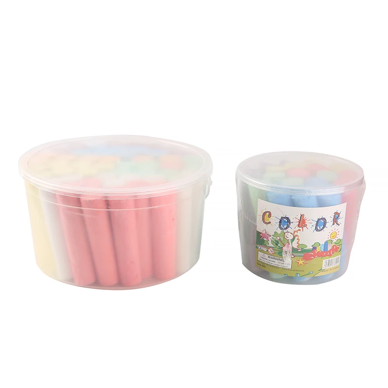 Boxed Sidewalk Chalk 50pcs Round Barreled Colored Chalk Set Wholesale