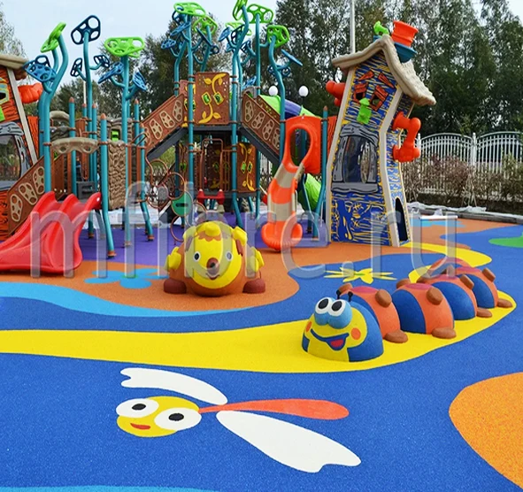 Color bright and color durable Playground outdoor rubber flooring /EPDM rubber granules /SBR crumb rubber