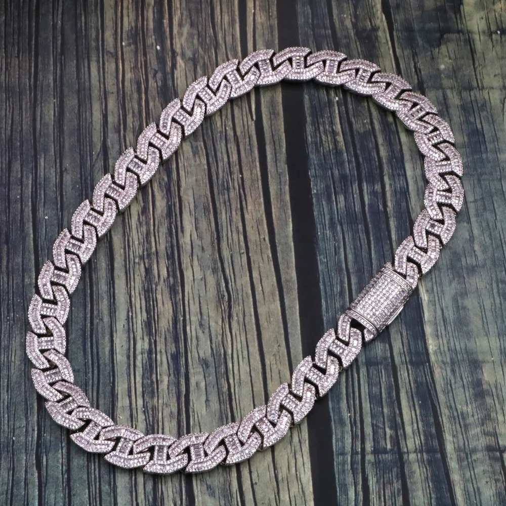 
Mister Jewelry Cooperated Rapper Body S Shaped Baguette Chain Male Link Fence 