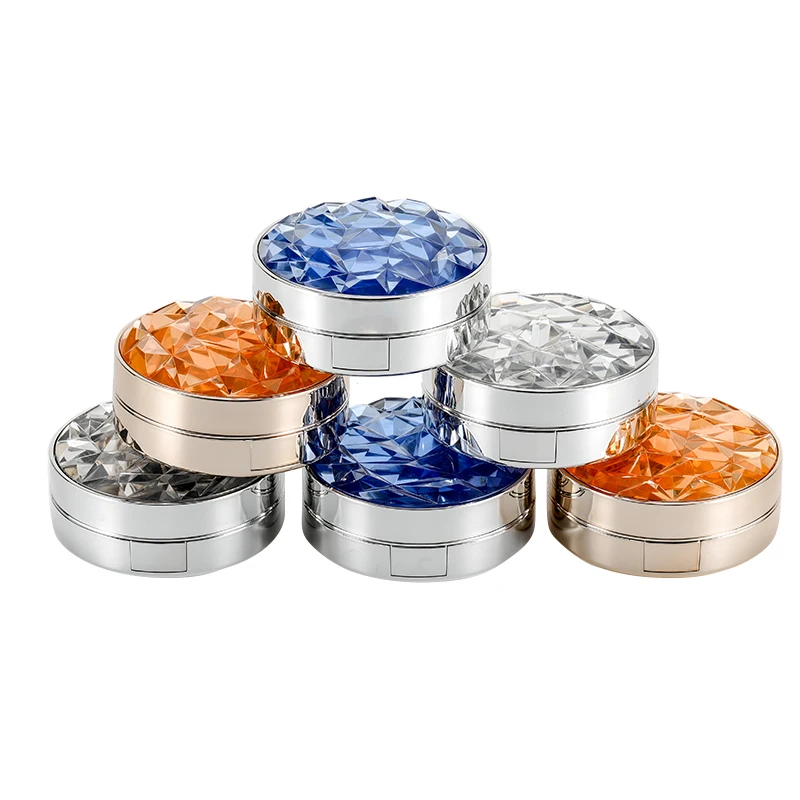 Круглый порошковый чехол верхняя крышка в форме алмаза полипропиленовый вкладыш bb крем воздушная подушка пластиковая коробка