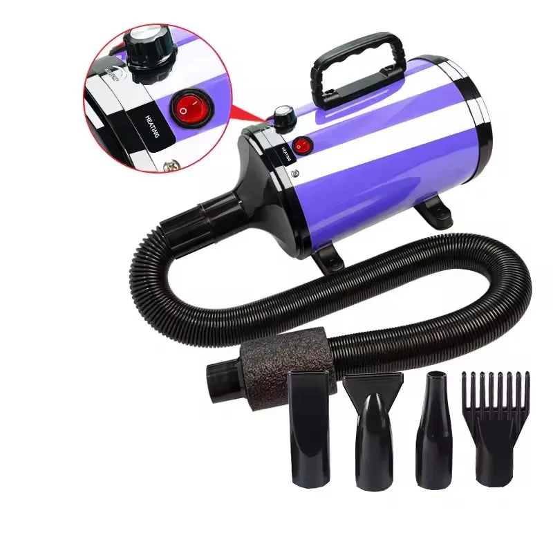 Colorful High Velocity haardroger voor huisdieren Water Stepless Speed Blower Mute Pet Dog Hair Grooming Dryer Machine