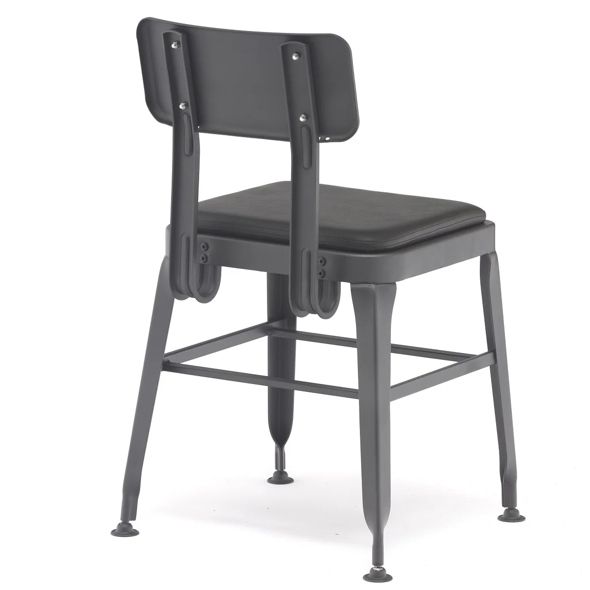 Taco Style Metal Restaurant Chair With Cushion Industrial Retro Metal Restaurant Chairs