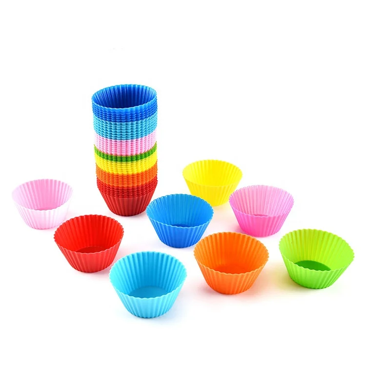 Custom Silicone Maker DIY 9 Shape Cake Muffin Cupcake Baking Mold Round Shaped Cupcake Baking Decorating Tools