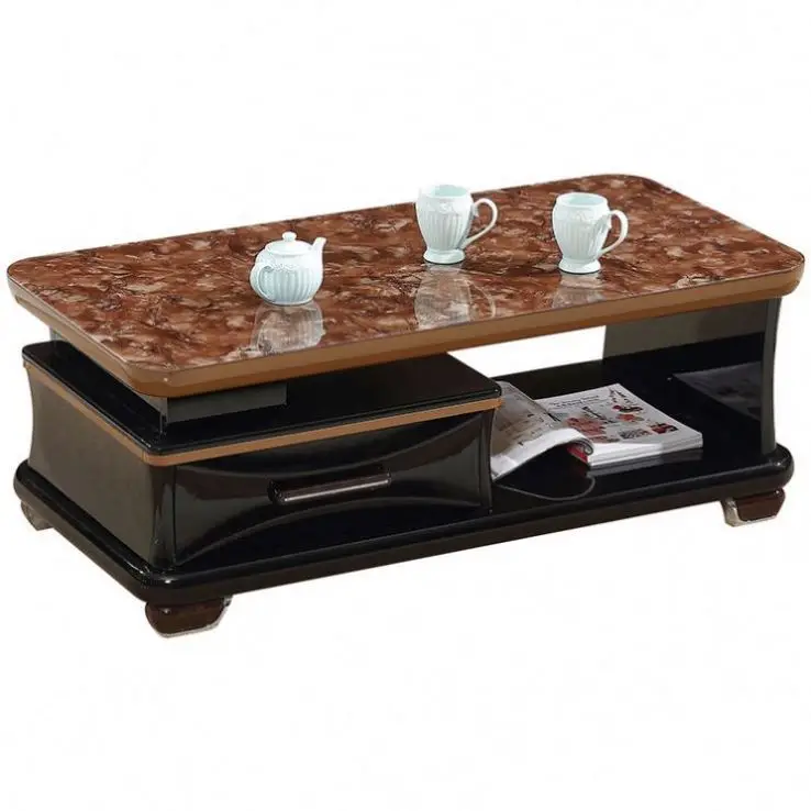
Modern Wooden Wood Glass Top Coffee Bar Tables Center tea Table set modern design 