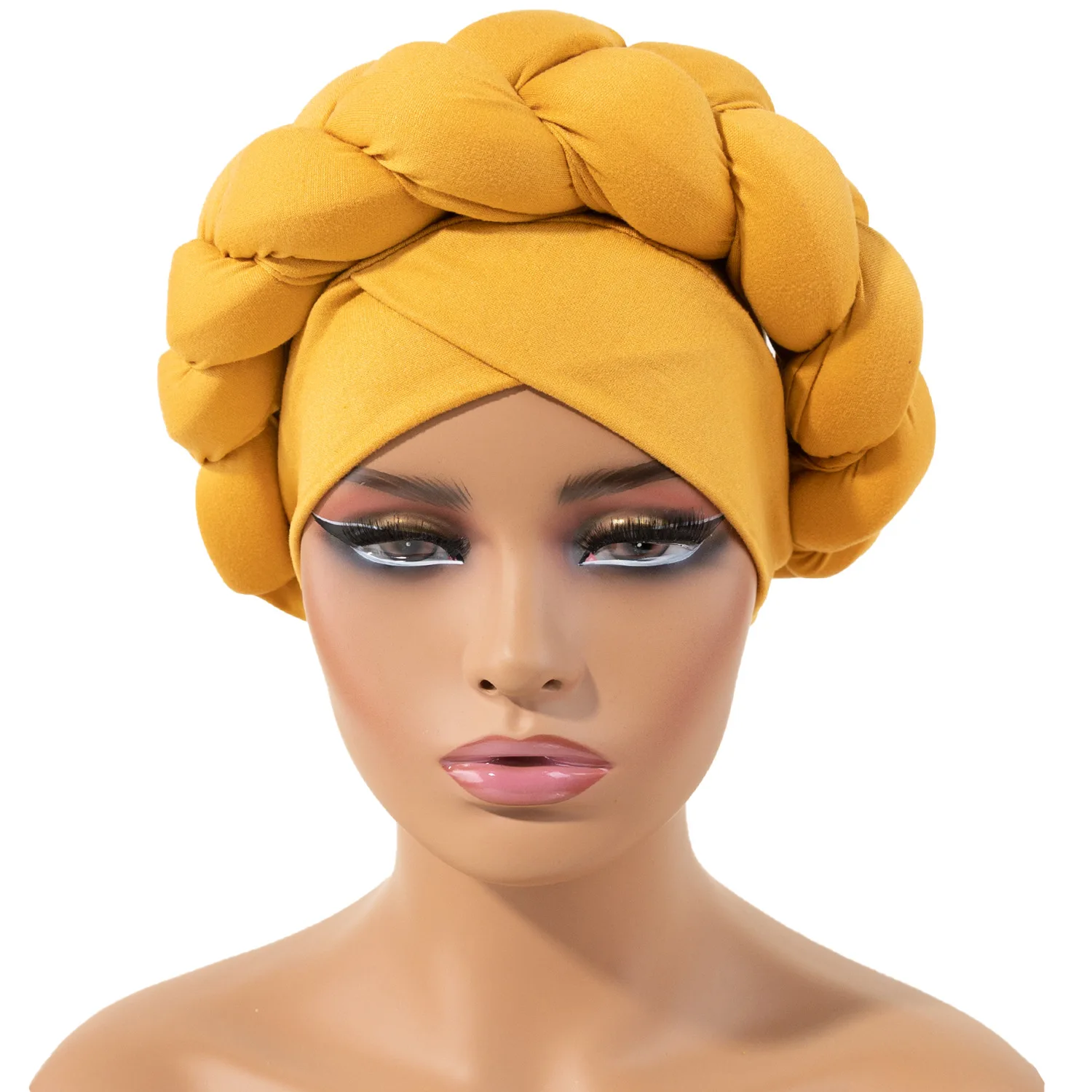 Europe and the United States sell simple milk silk big braid headscarf hat fashion national wind all cross baotou Indian hat