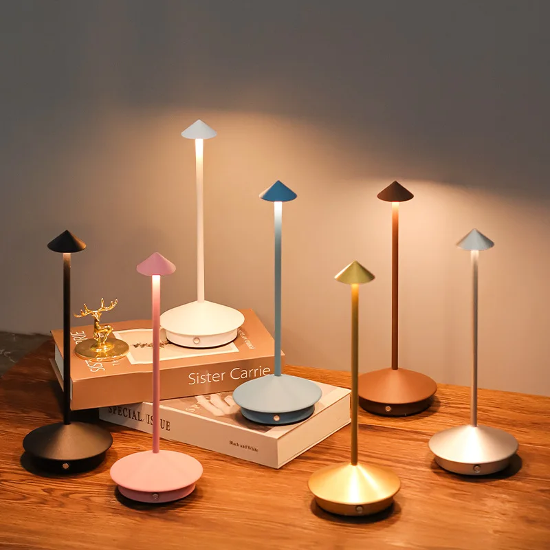 Minimally rechargeable wireless LED desk lamp