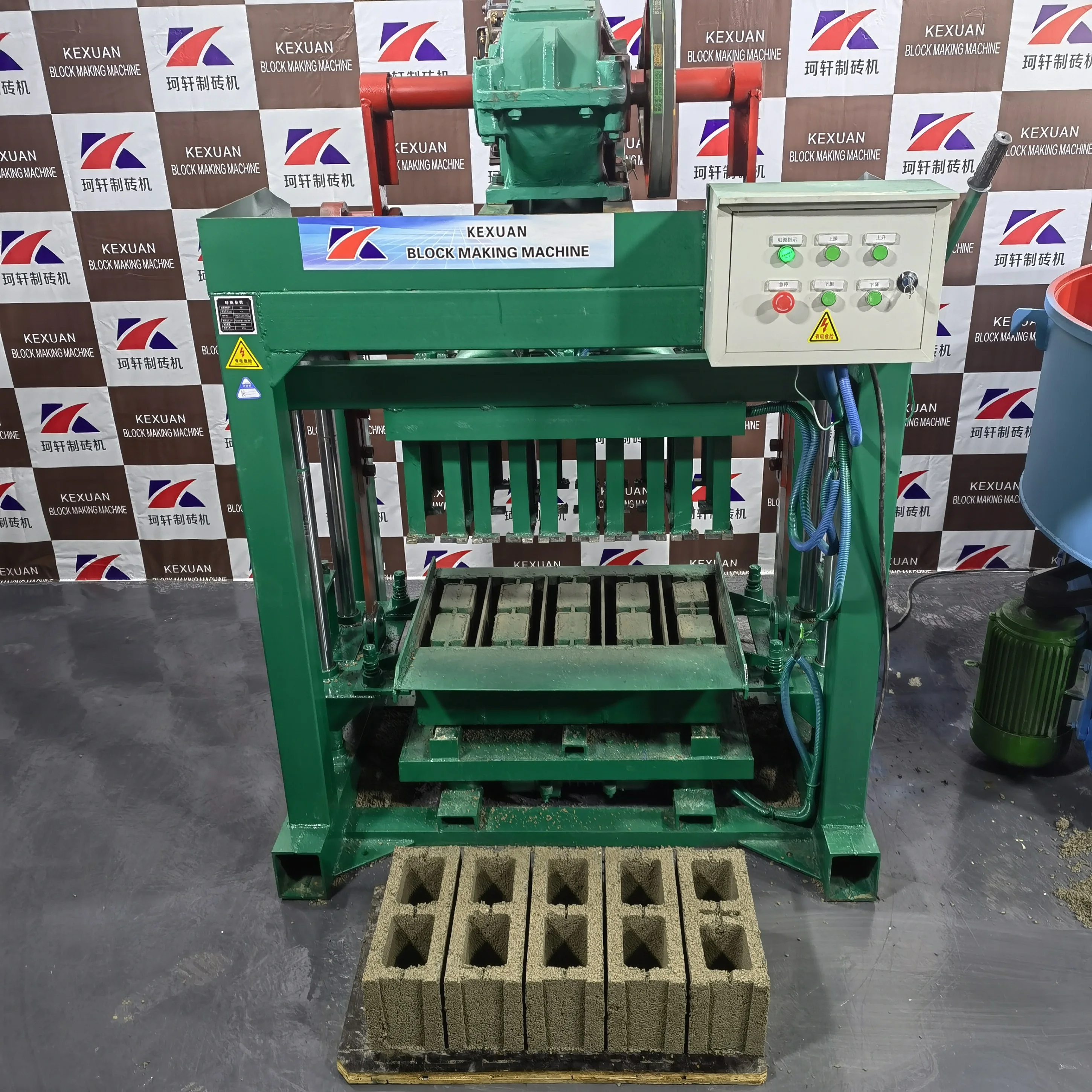 Полуавтоматическая машина для производства KX4-40 Бетонных Блоков