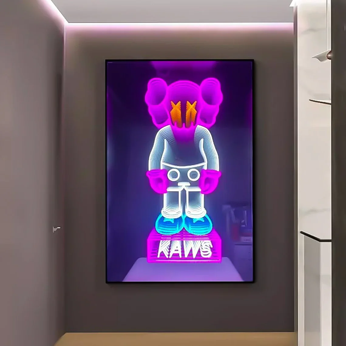 Customized Acrylic Led Neon Sign Mirror Neon Led Bar Home Decorative Mirror Led Light Box