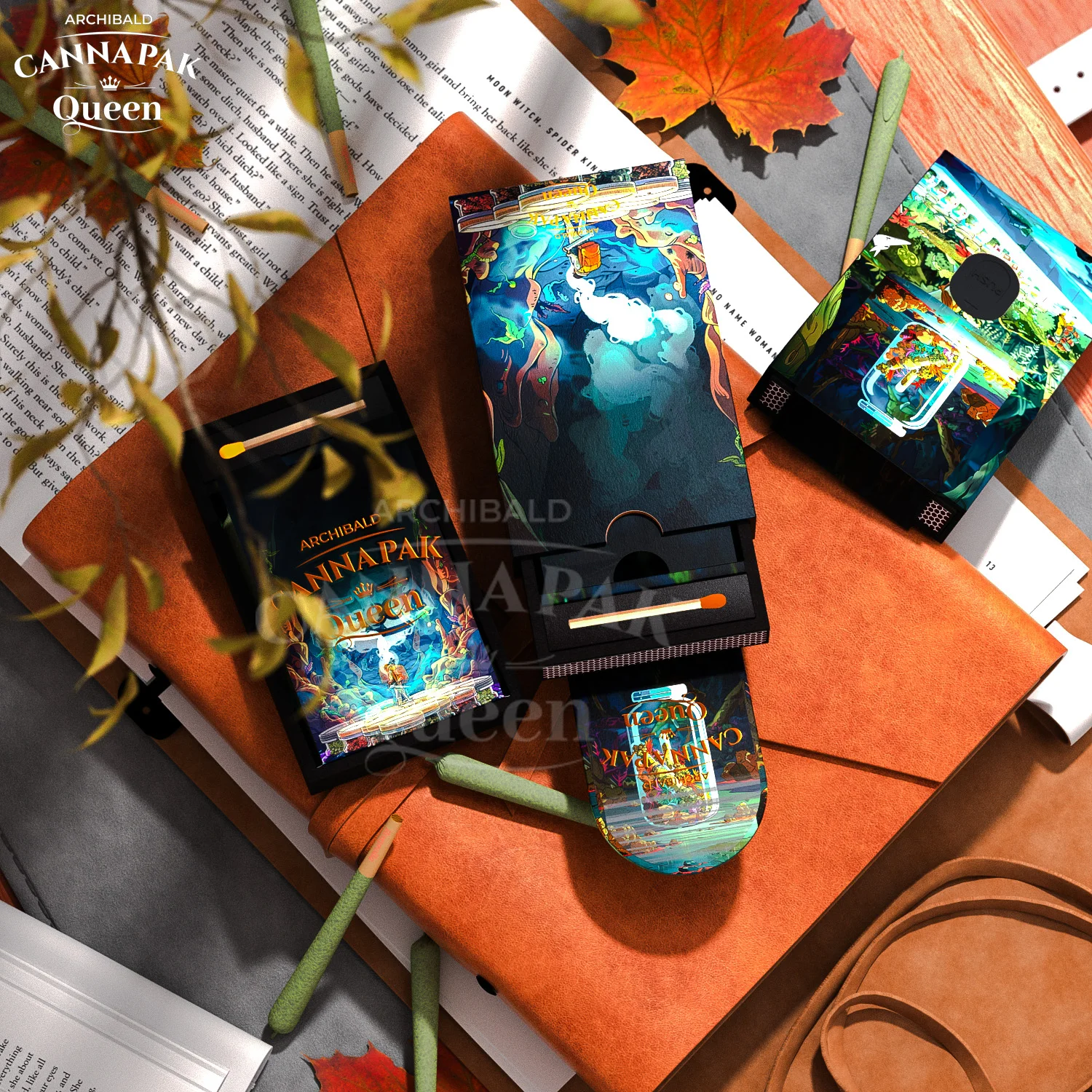 Archibald Exported Good Quality Tobacco Box Child Resistant Magnetic Flip Drawer Packaging Boxes For Pre Rolls With Matchbox