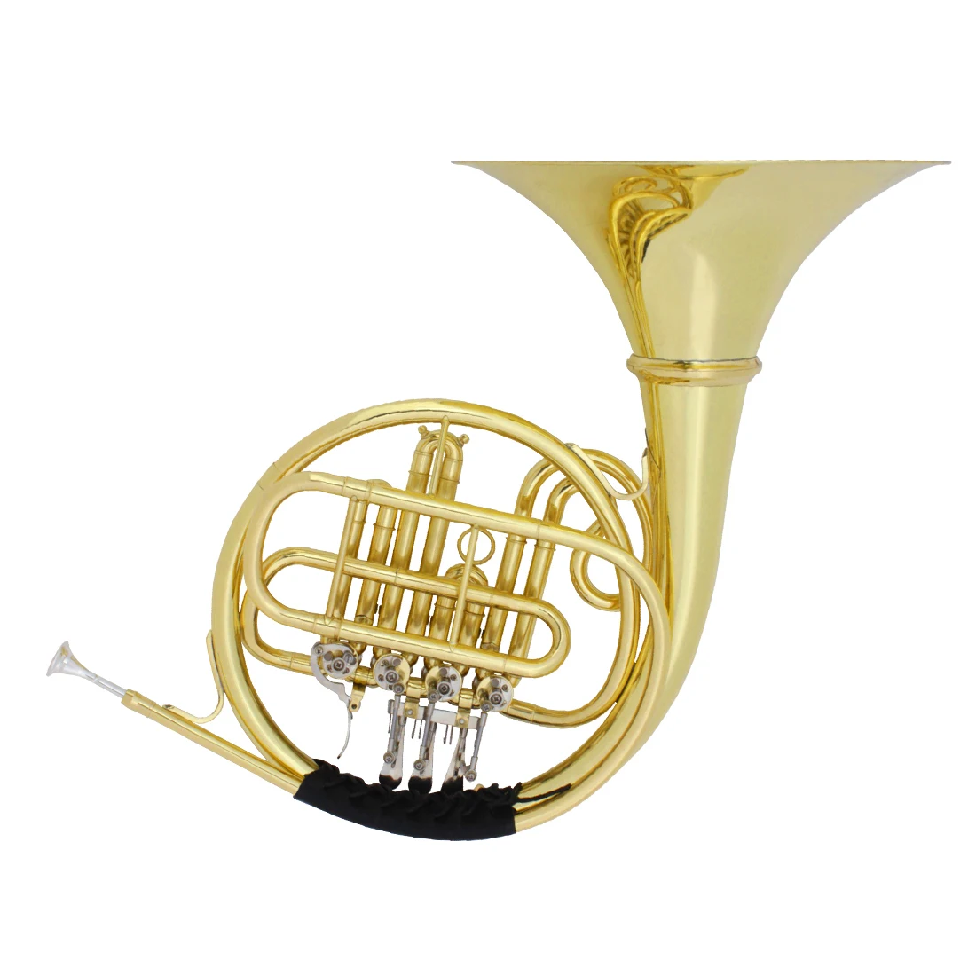 China SLADE Factory Wholesale Price OEM ODM Direct Double F Tone Yellow Brass Split 3 Or 4 Keys Golden French Horn