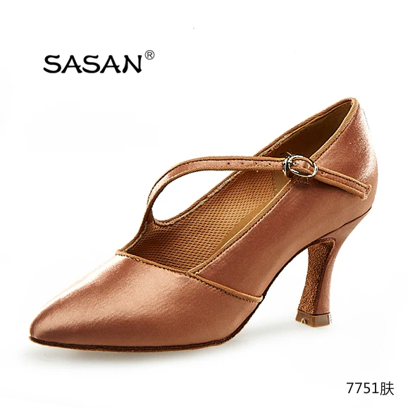 Британский Стиль Женская Обувь для бальных танцев профессиональные танцевальные туфли для танцев гибкие хороший баланс 7751