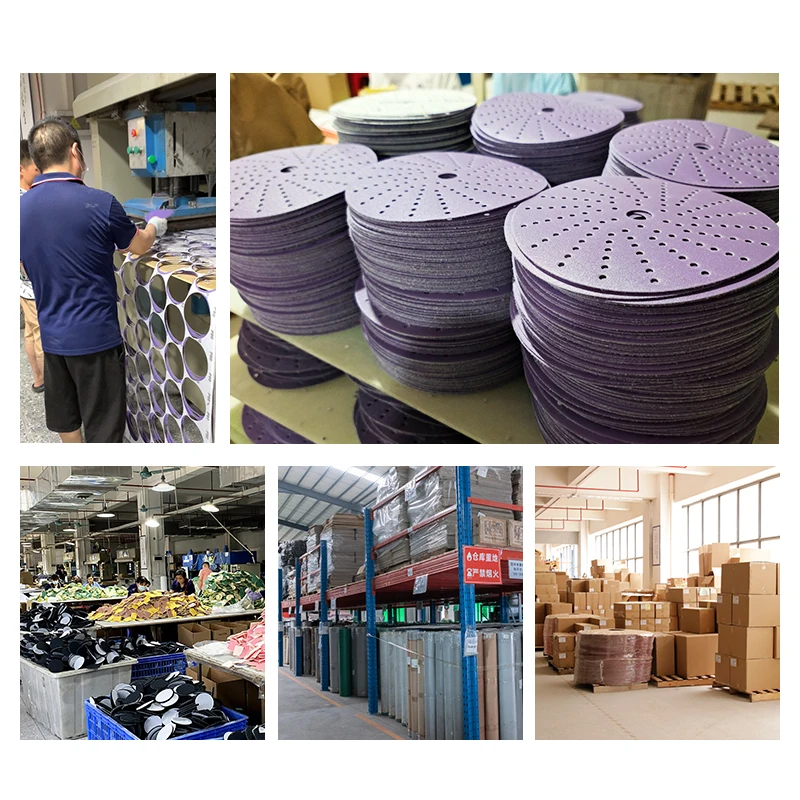 Factory Price Ceramic Aluminium Oxide Sanding Disc 150mm 119 Holes Dust-free Sanding Discs Autobody Sanding Abrasive Tool
