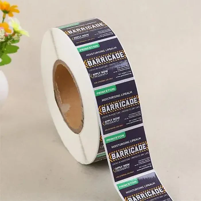 Custom High Quality Printed Permanent Self Adhesive Vinyl Round Logo Label Sticker Roll