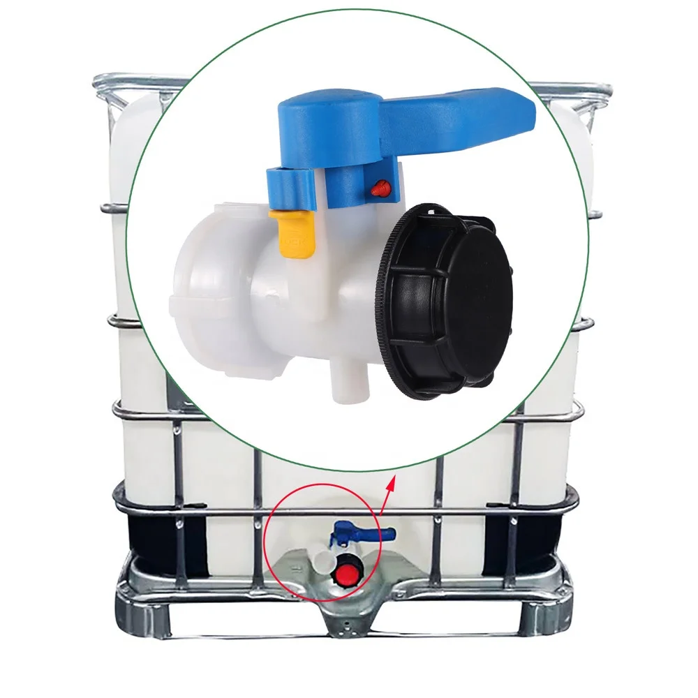 DN40/50/80 Butterfly Valve for 1000L IBC Tank Container Water Supply Ball