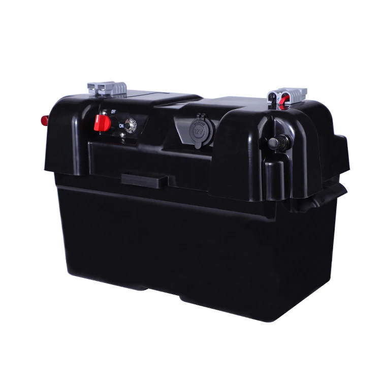 Бокс для батарей 12 В для морской лодки и кемпинга с автоматическим выключателем 16 А и переключателем вкл/выкл, пустой бокс для батарей