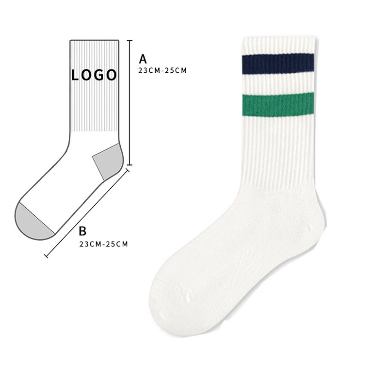 Wholesale Custom Logo Socks Fashion Cotton Crew Socks Unisex Customized Men Socks