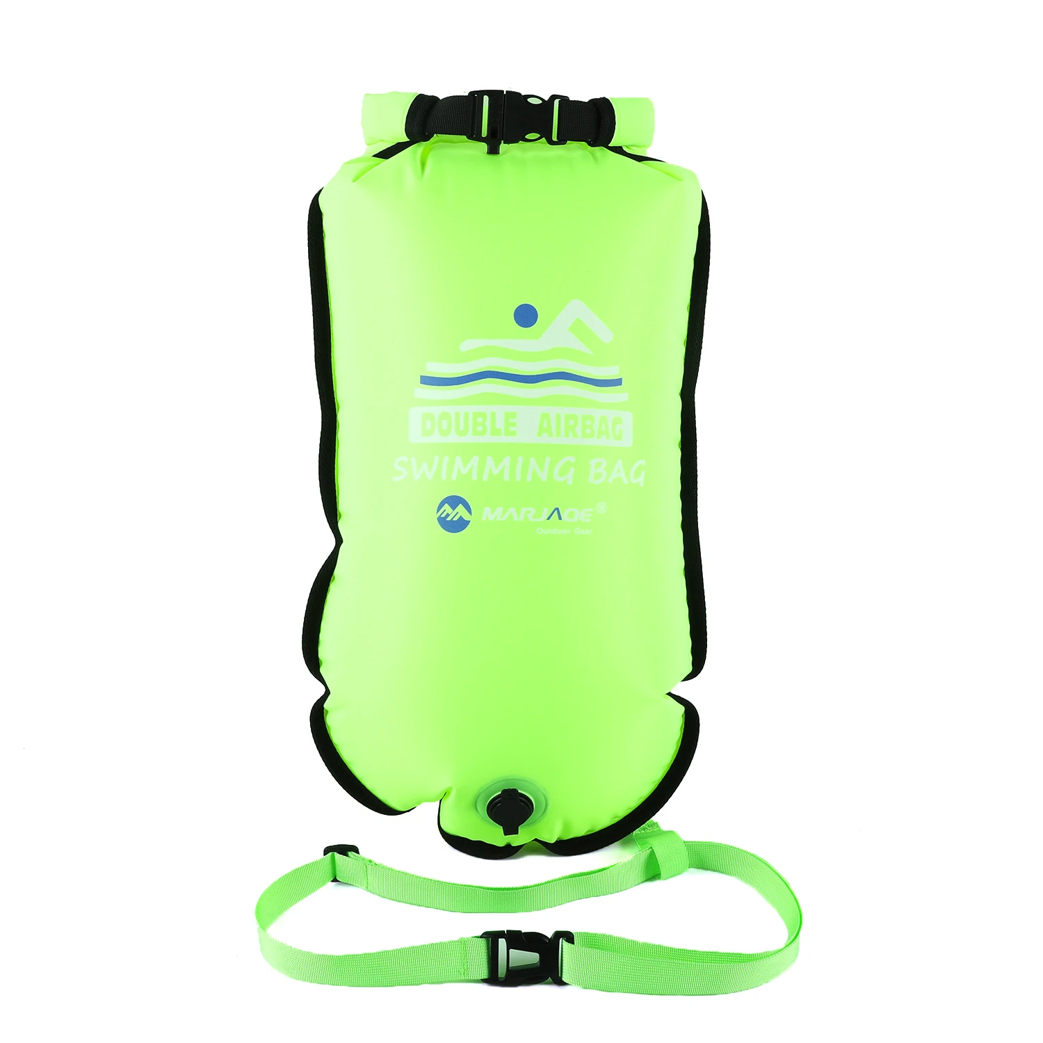 Custom Waterproof Floating Swim Air Bag Buoy Open Water TPU PVC Inflatable Safety Life Swim Buoy Dry Bag Swimming Buoy