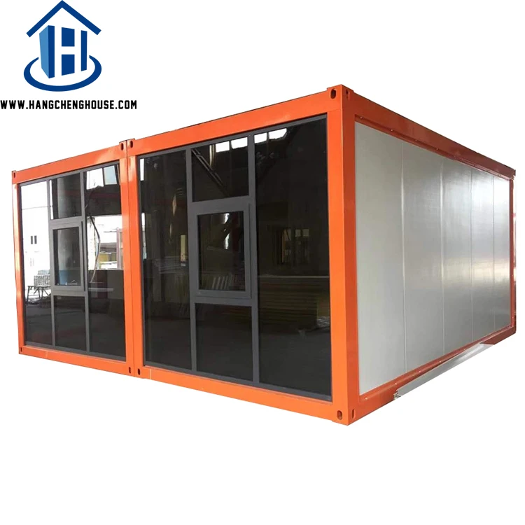 stackable 20ft prefab modular container office building with glass wall