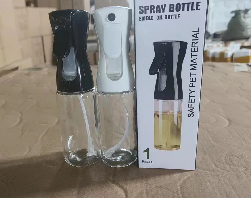 Oil Sprayer Olive Oil Dispenser 200ml Glass Oil Spray Bottle Kitchen Gadgets Accessories for Cooking