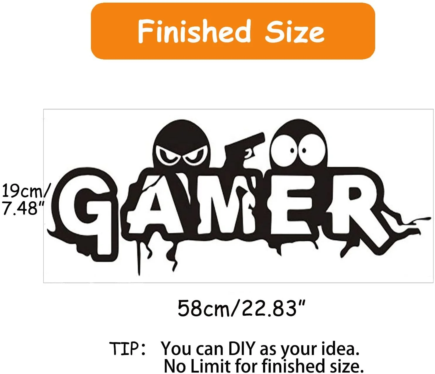 Customized Die Cut Cute Gaming Poster Murals Vinyl sticker for Dancing Nursery Boys Room Bedroom