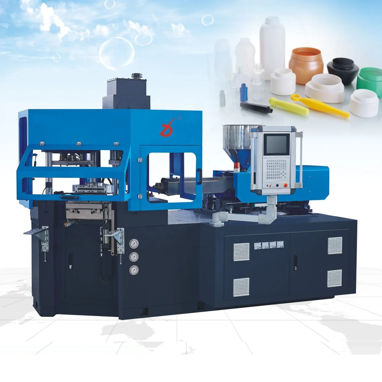 plastic packaging bottles machine:injection blow molding machine(inyect sopladora de frascos)
