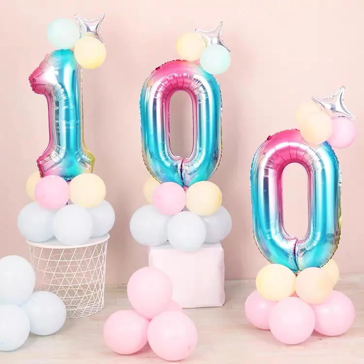 40 Inch Rose Gold Jumbo Number Balloons Huge Giant Balloons Foil Mylar Number Balloons For Birthday Party