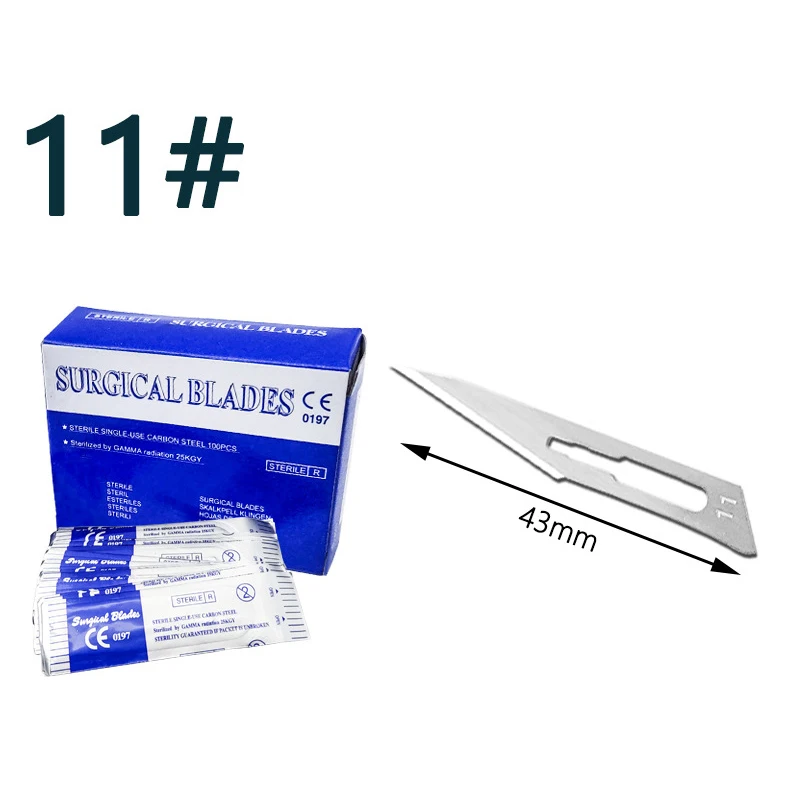 Disposable Medical Scalpel Blade Custom 10 11 Number Surgical Blades no 24