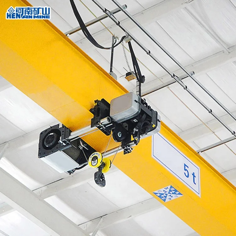 China Supplier New Type Hoist Travelling 3 ton 5 ton Single Beam Overhead Bridge Crane With High Quality
