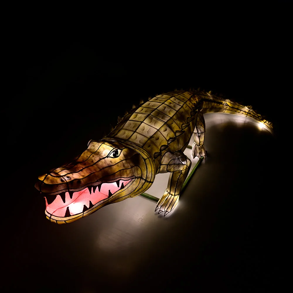 Outdoors Crocodile Lights Traditional Festive Lanterns Halloween Motif Lights Animals Decorative Lighting Decoration