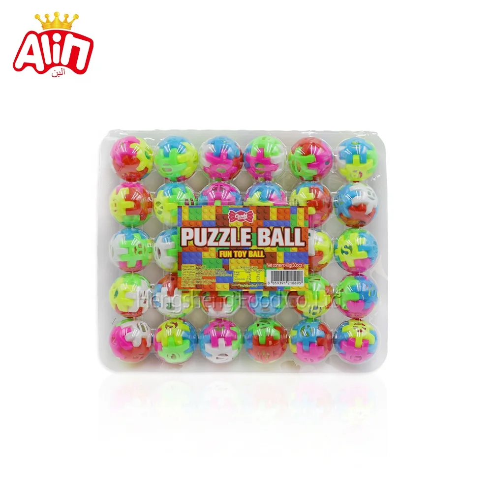 wholesale candy toys cartoon toy    toy candy kid Building block ball  whistles candy