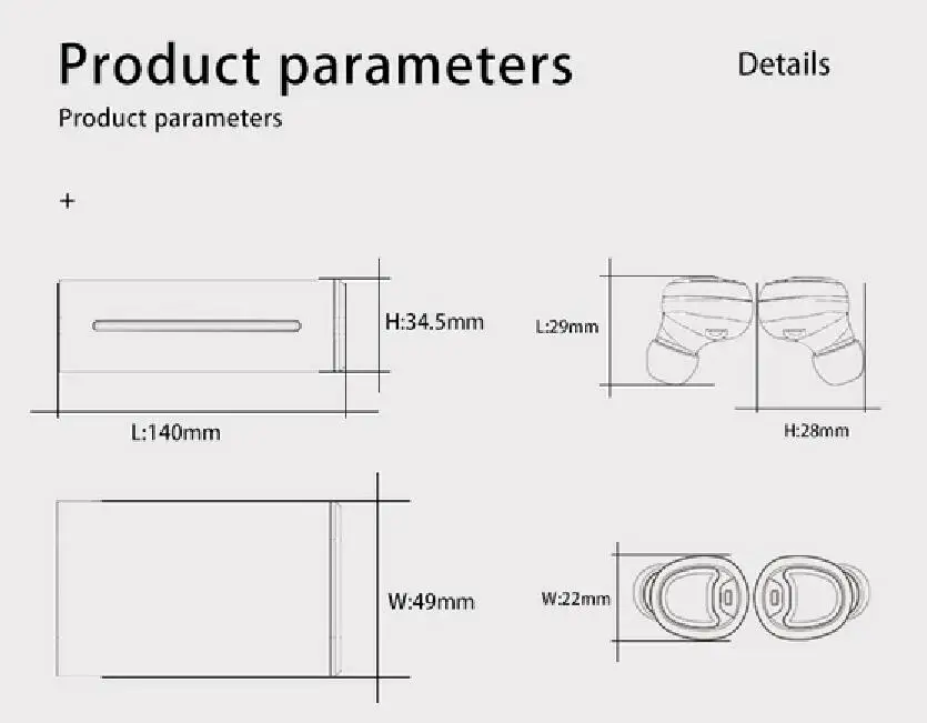 TWS bluetooth наушники Телефон с банком питания супер мини 5 0 беспроводные