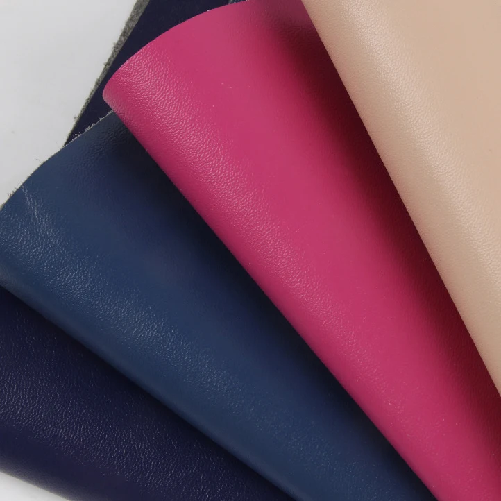 Luxury 0.7 mm Embossed Nappa Rexine Artificial Faux Microfiber PU Leather for Bags Shoes Car Seat Sofa Belts Making