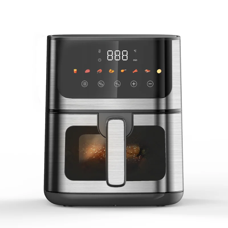 Popular 1400W 4.7L Stainless Steel Electric Kitchen Oil-free Energy-saving Hot Digital Air Fryers