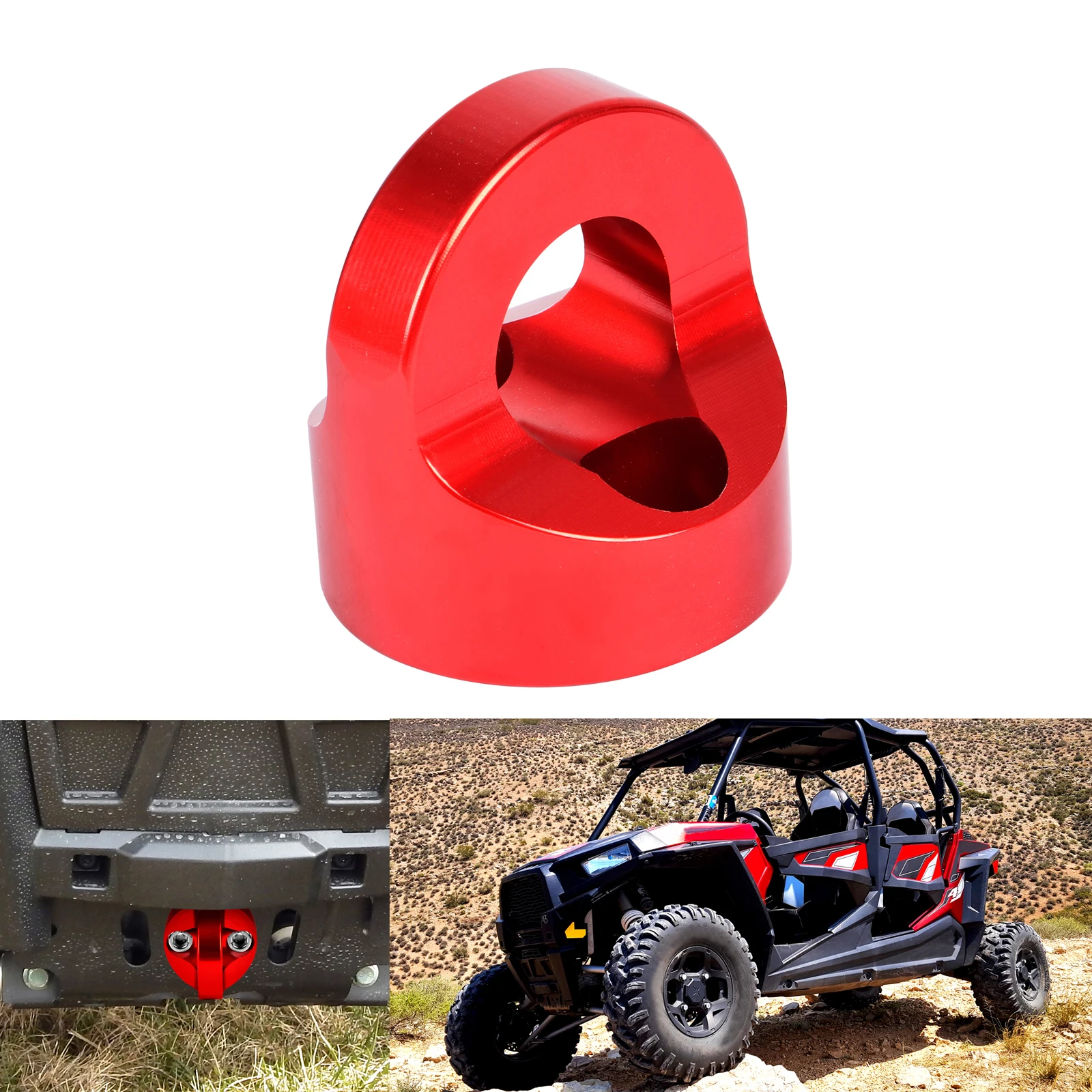 Motorcycle Anchor Billet Front Tow Tie Down Anchor Aluminum for Polaris RZR XP 1000 XP Turbo XP 4 2016 2017 2018 2019 202