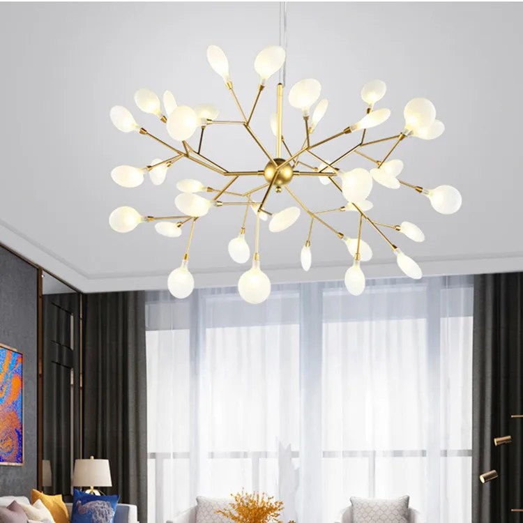 
2020 Fast Shipping Nordic LED Chandelier For Living Dining Room Decoration Firefly Pendant Lamp 