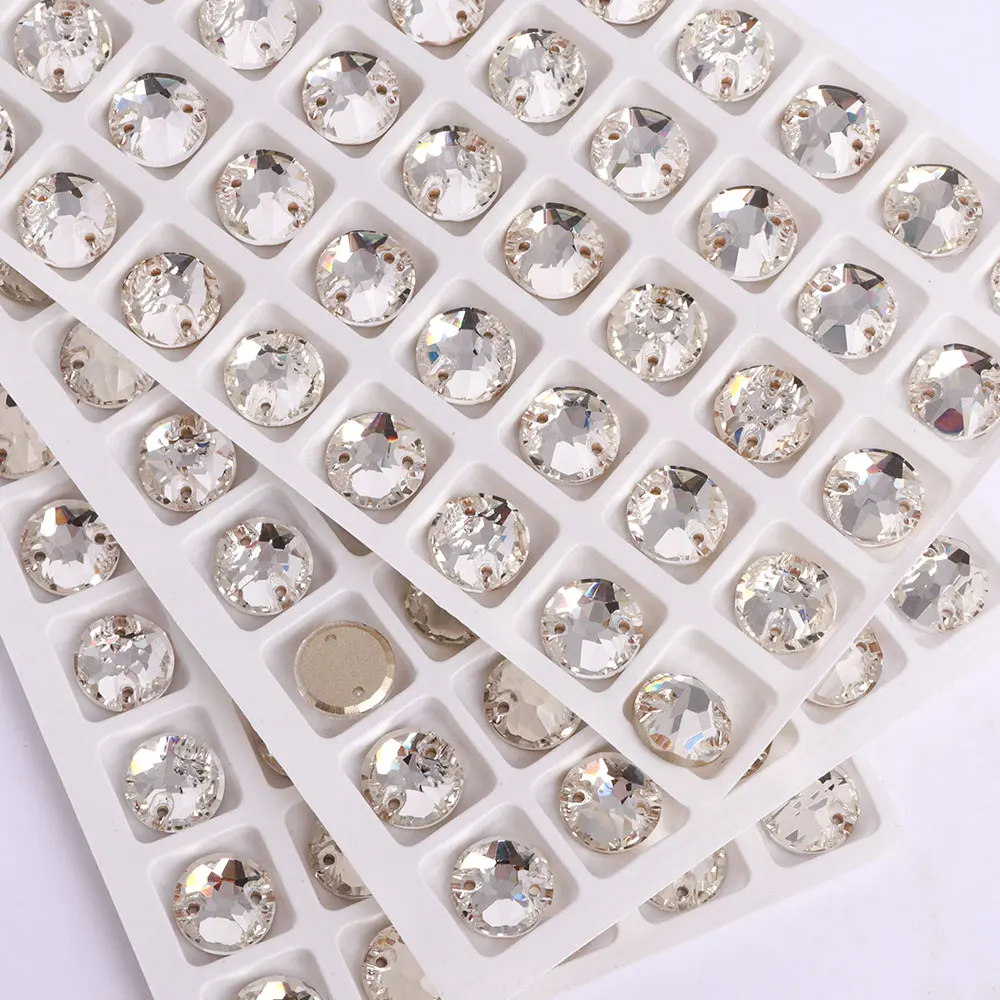 High Quality Sew On Crystals Glass Rhinestone Bulk Non hotfix Glitter Stones Diamond Rhinestones Nail Art Crystal