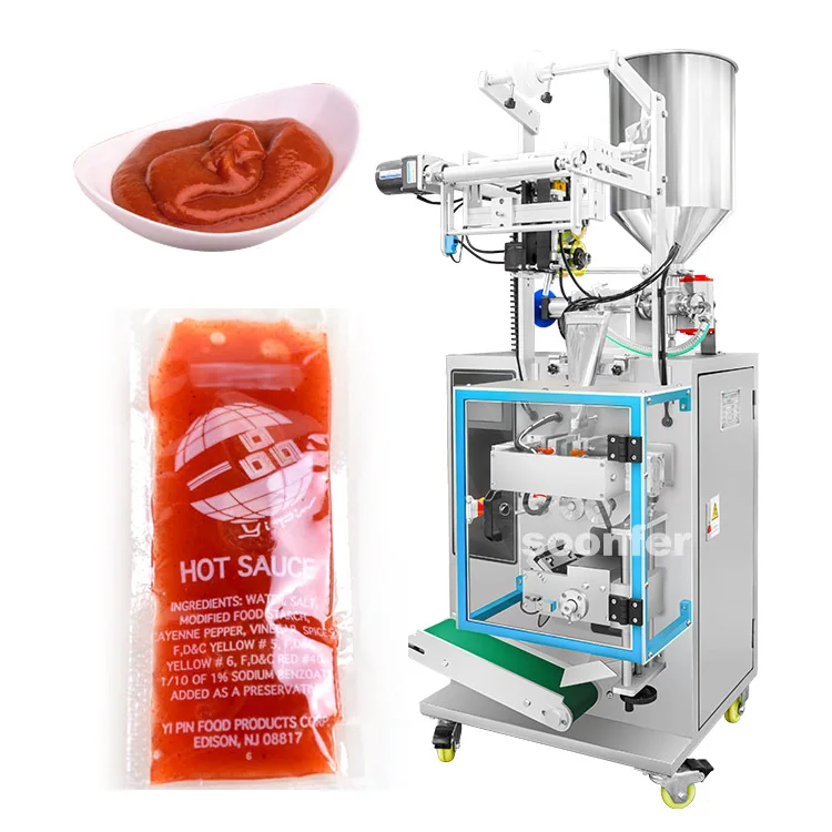 
Automatic liquid pouch mayonnaise jam ketchup tomato paste chilli sauce sachet filling and sealing packing machine  (1600212667848)