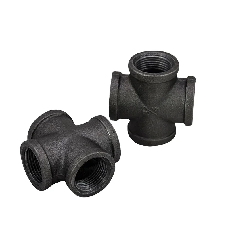 DSDST Natural black malleable cast iron metal pipe fittings 1/2 inch retro industrial home decor furniture Pipe fittings