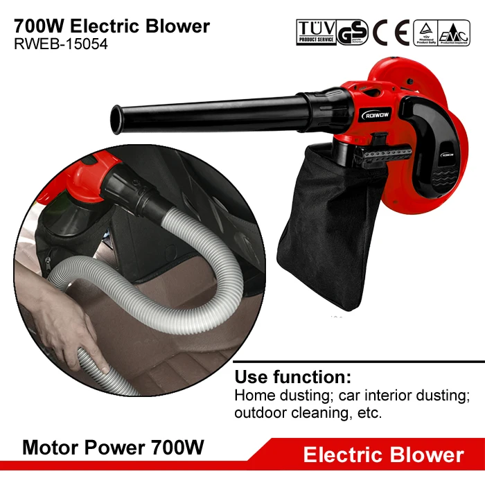 700W Electric Hand Mini Air Blower Portable Handheld Car Dust Leaf Grass Garden Yard Blower Electric Power Vacuum Blowers