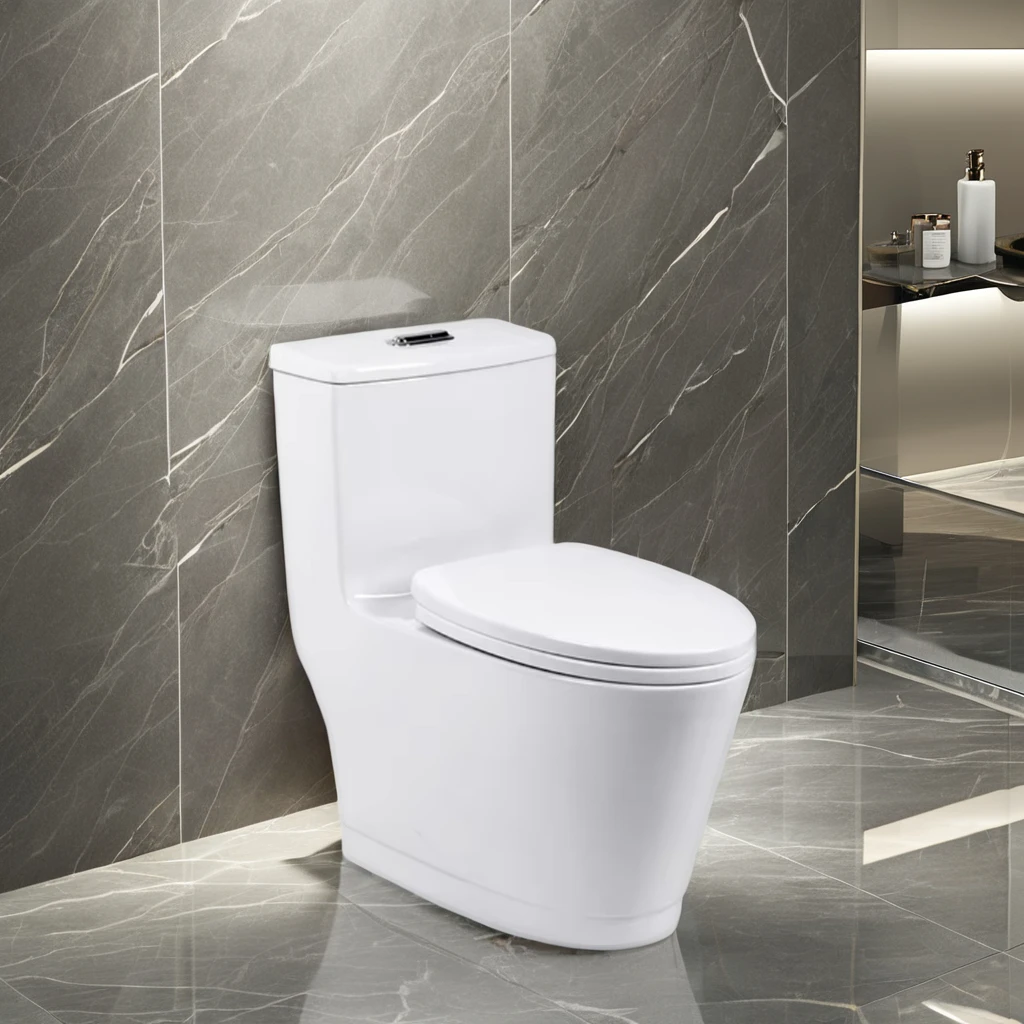 Factory direct white ceramic jet siphon monocoque toilet Double button press switch tank toilet for toilet