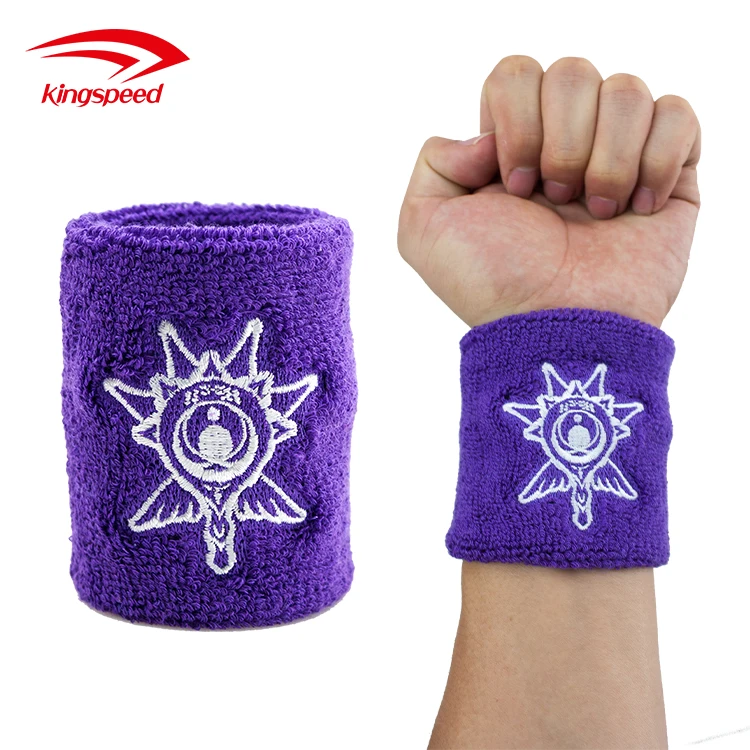 Bulk color wristband sweatband Embroidery wristbands spandex cotton wristband tennis cheap kids sweatbands