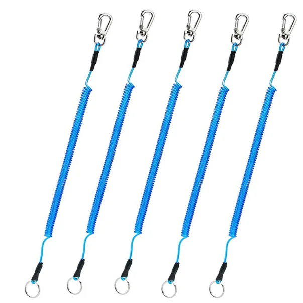 Innovative Original Flexible Plastic Spring Coil Cord Fishing Tool Retractable Lanyards