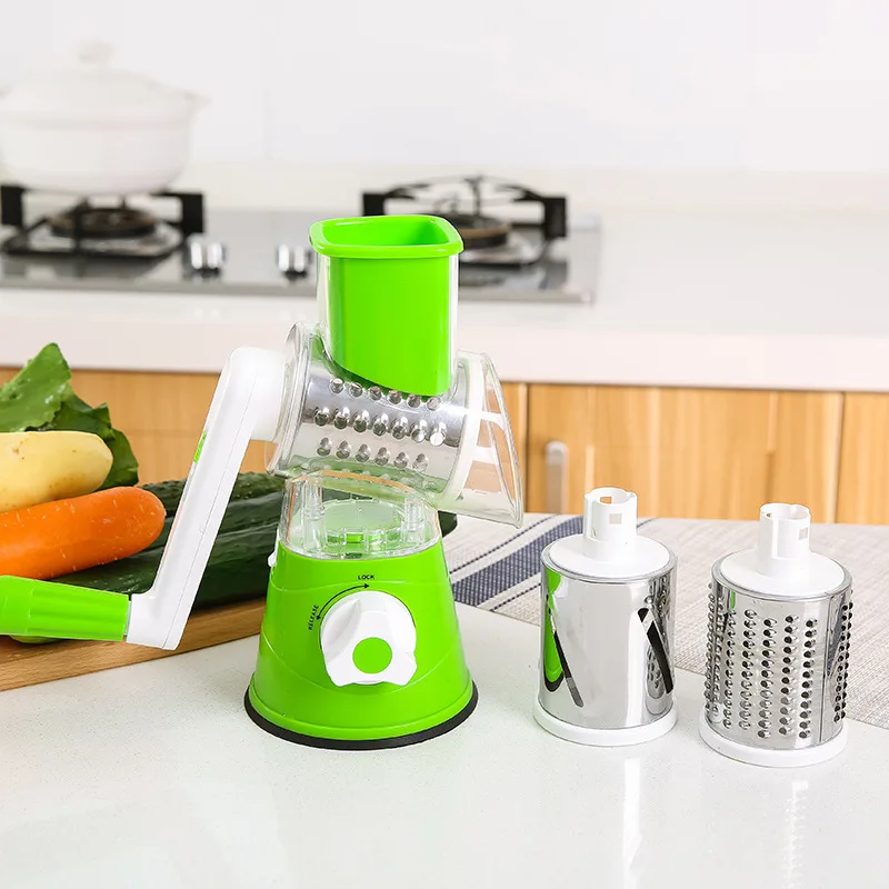 Multi Function Stainless Steel Manual, Vegetable Chopper Multi Function Rotary Cheese Grater