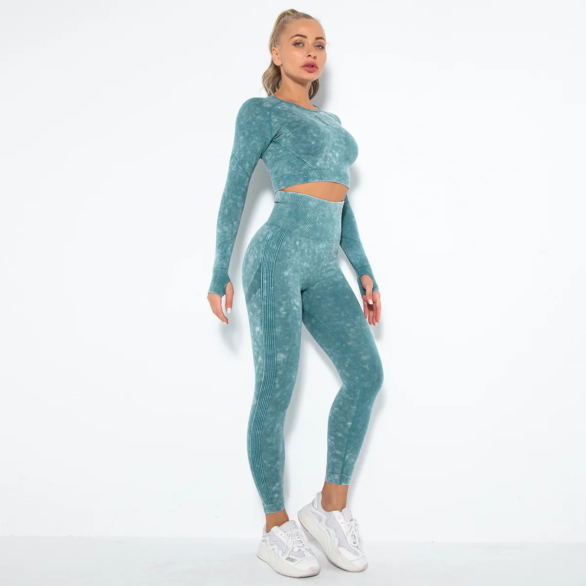 Innovative Products 2024 Wholesale Long-sleeved Gym Fitness Butt Lifting Fitness Leggings Workout Yoga Suit Yoga Sets