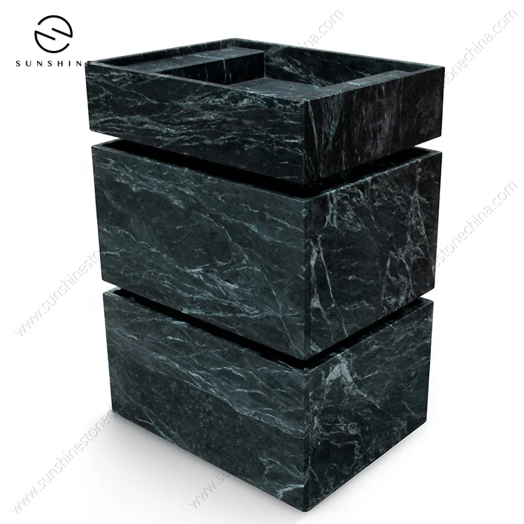 Sanitary Ware Italian Style Bathroom Decoration Free Standing Natural Marble Washing Sink Cabinet