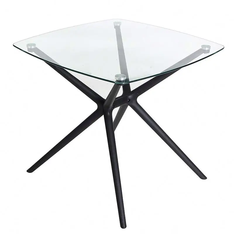 Бесплатный образец, Обеденная Мебель, стеклянный стол, дешевый обеденный стол с пластиковой рамкой, распродажа
