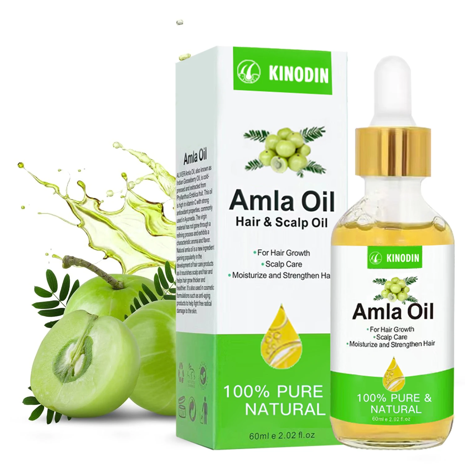 Hot Selling Organic 100% Pure Moisturize and Strengthen Amla hair oil For Hair Growth Scalp Care