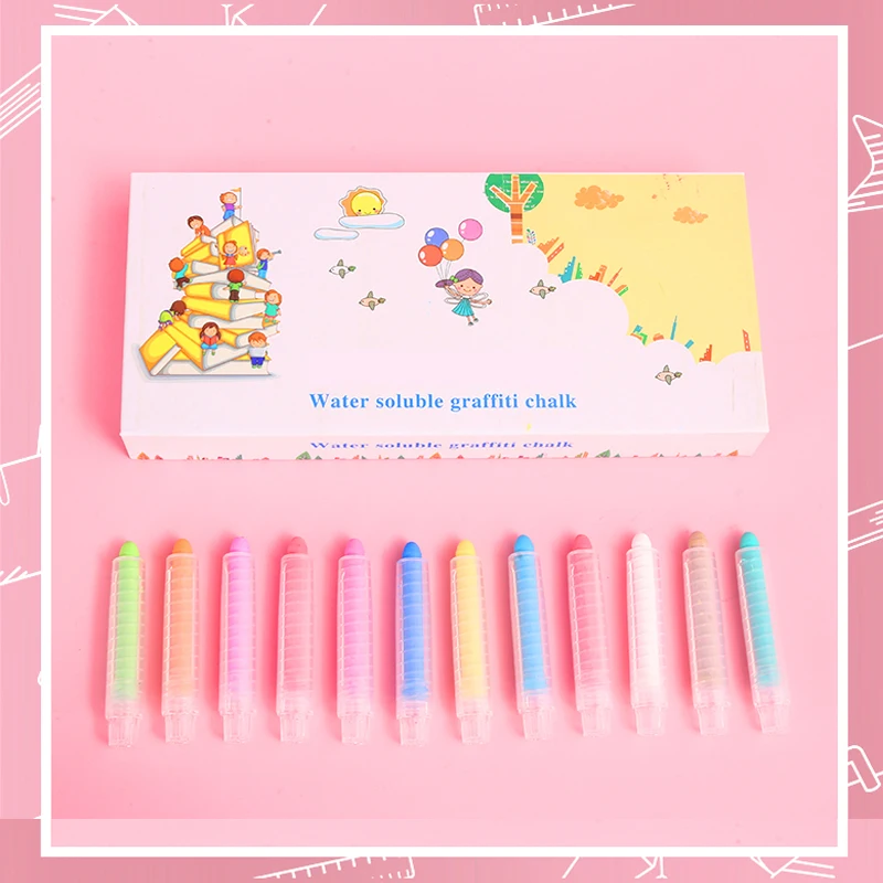 Hot Sale 24 Colours Blackboard Chalk For Class Colored Chalk Small Cheap Color Chalk