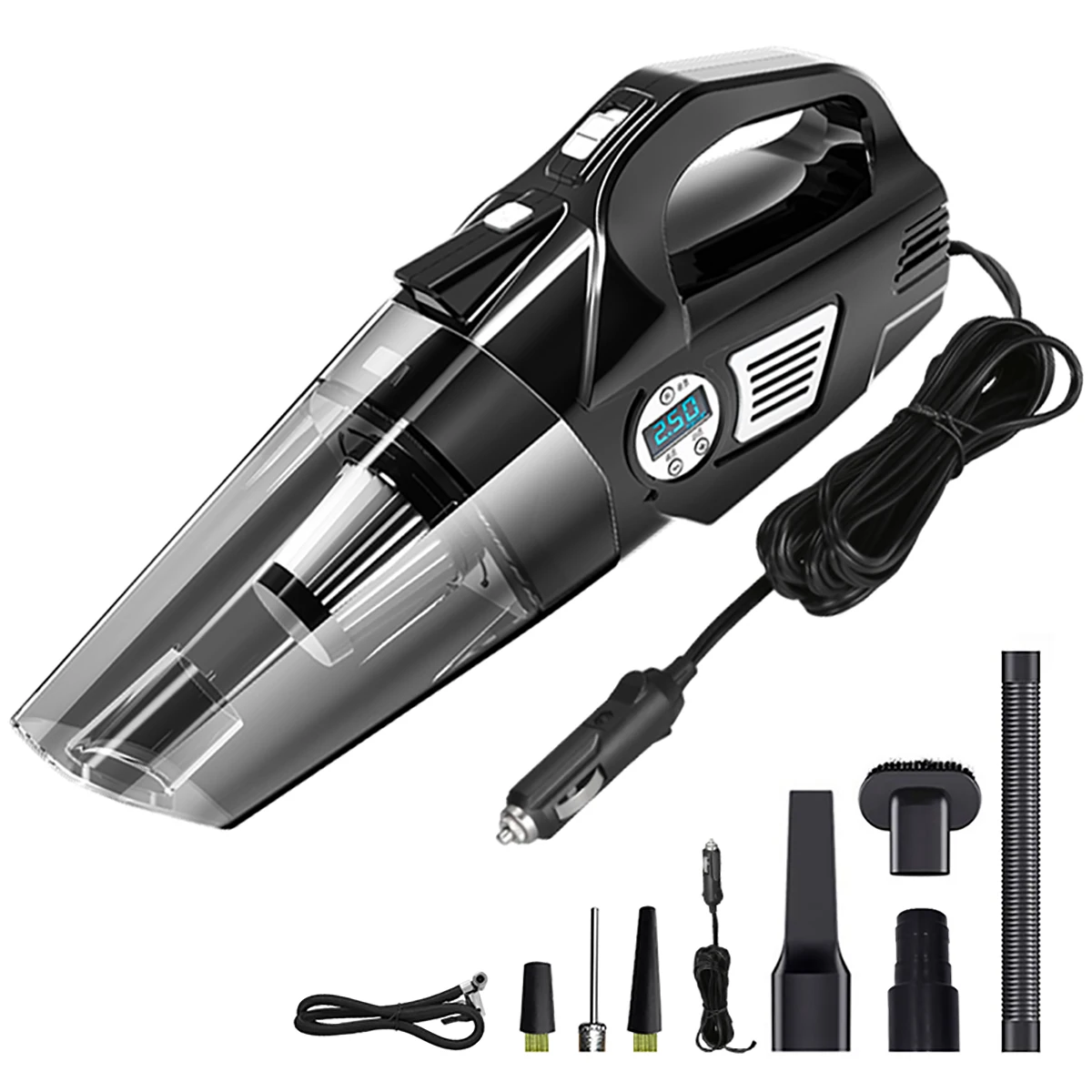 Factory Supply Multifunctional Digital Display 4 in 1 Wireless Vacuum Cleaner With Tire Inflator Accessoires Voitures